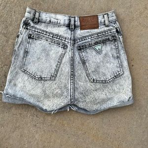 Vintage Guess Acid Wash High-Rise Shorts